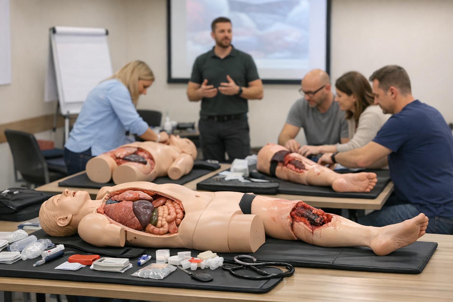 Warsztat szkoleniowy z fantomami i modelami anatomicznymi